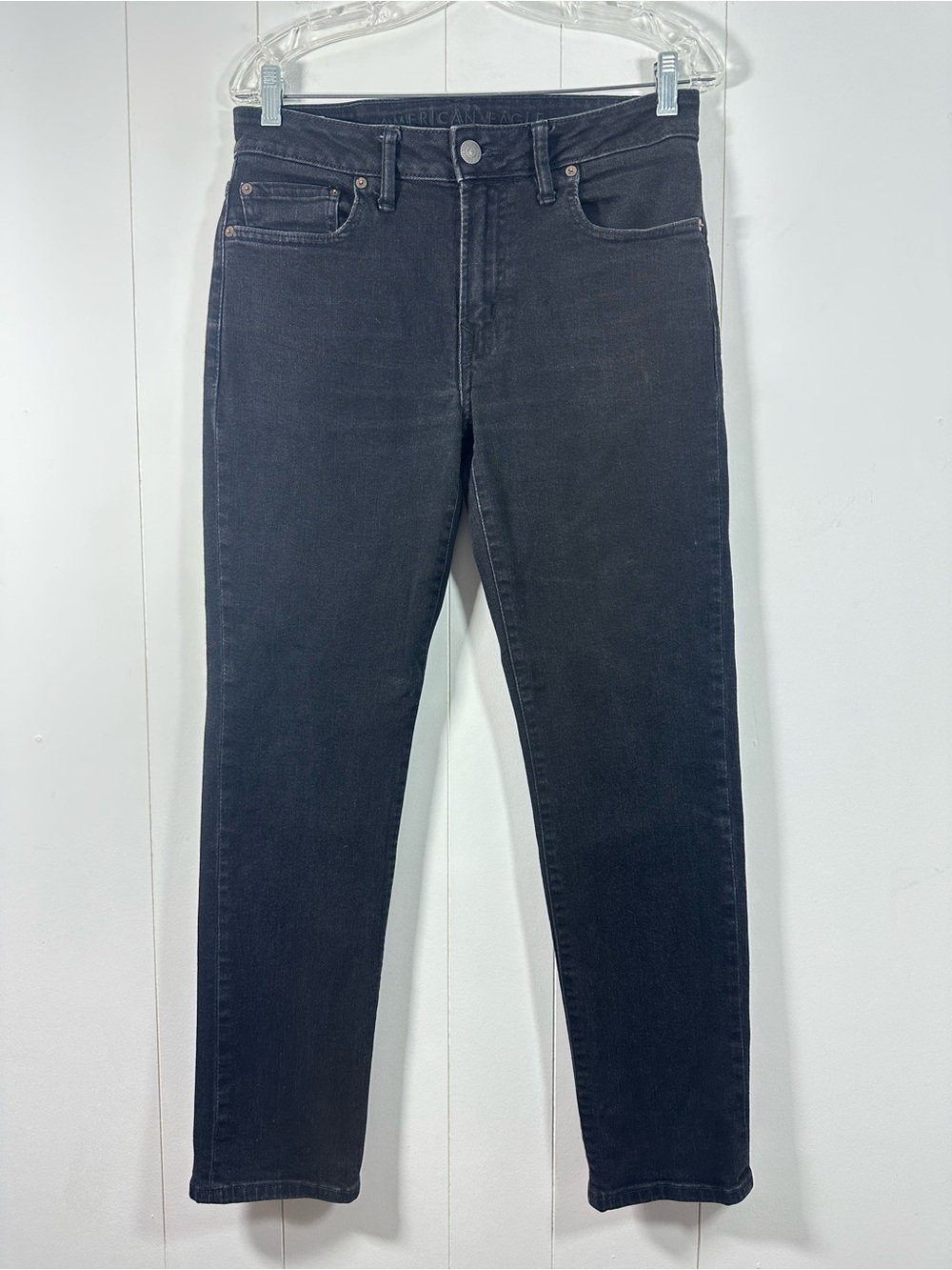 American Eagle AirFlex+ Men’s Slim Straight Dark Wash Black Denim Jeans Sz 31x30